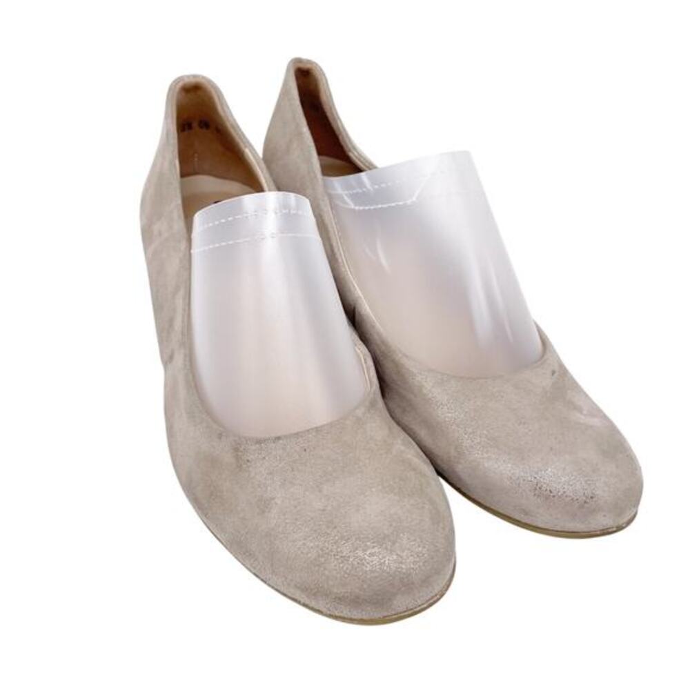 Paul Green‎ Women's Taupe Suede Slip On Block Heel Pumps Size UK 3.5 US 6